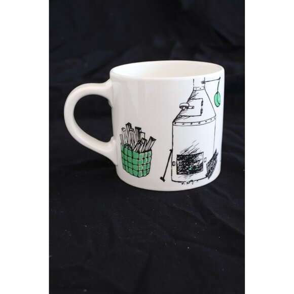 Vintage 1970's ARABIA FINLAND "SAUNA" Coffee Tea Mug Wood Burning Stove - Picture 2 of 5